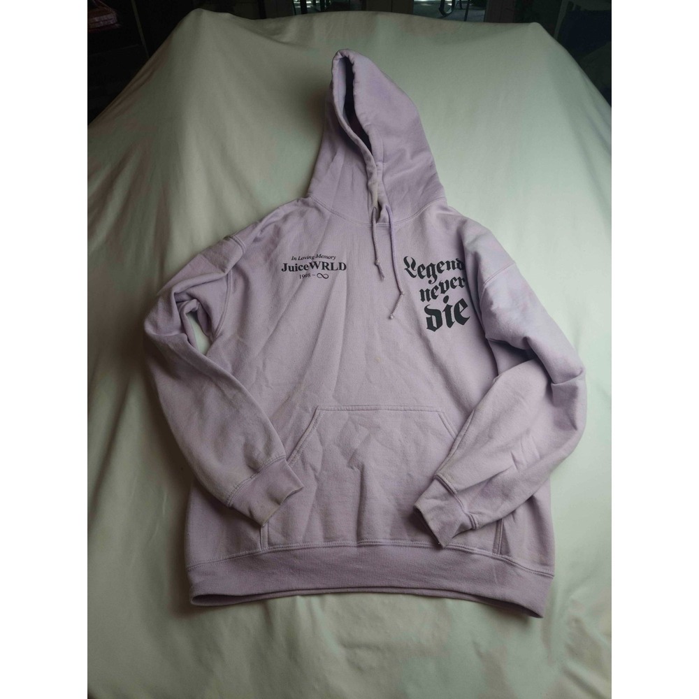 999 Club Juice WRLD Hoodie Mens Medium Purple Legends Never Die Graphic Print